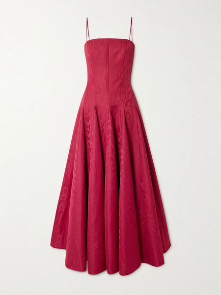  Emilia Wickstead Emilia Wickstead - Gracia Pleated Recycled-moire Gown - Red 