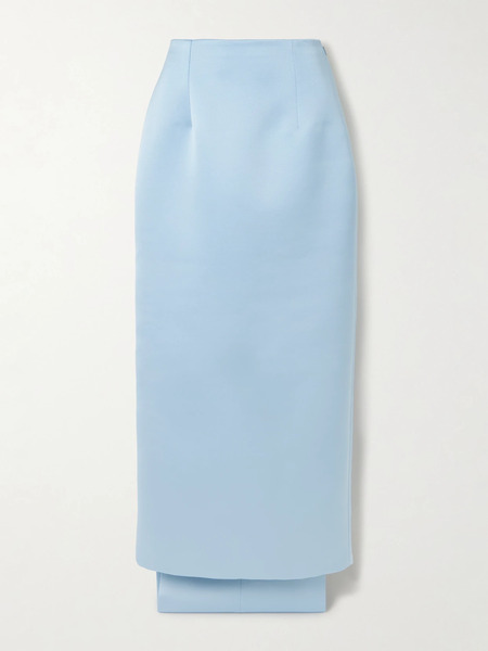 Emilia Wickstead Emilia Wickstead - Harleigh Convertible Duchesse-satin Midi Skirt - Light Blue 