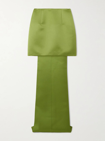  Emilia Wickstead Emilia Wickstead - Harleigh Duchesse-satin Maxi Skirt - Green 