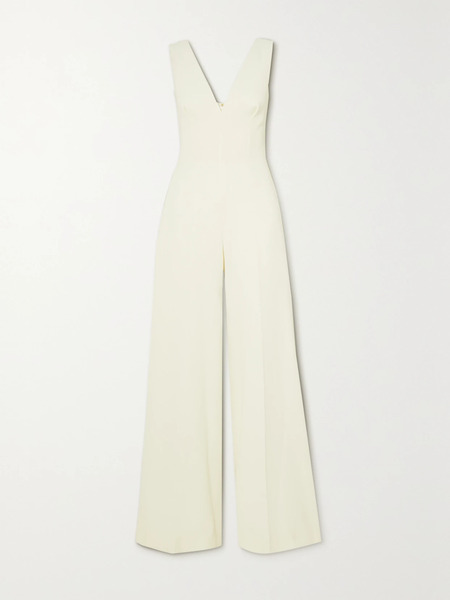  Emilia Wickstead Emilia Wickstead - Ross Crepe Wide-leg Jumpsuit - Ivory 
