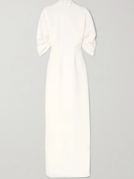  Emilia Wickstead Emilia Wickstead - Sharonella Open-back Wool-crepe Dress - Ivory 