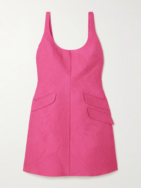  Emilia Wickstead Emilia Wickstead - Talia Cloqué Mini Dress - Bright Pink 