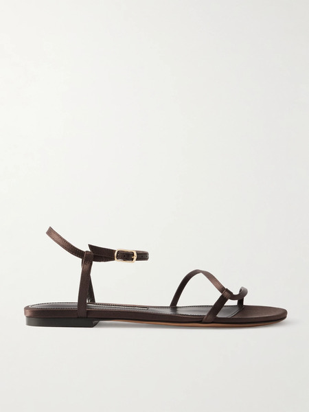  Emme Parsons Emme Parsons - Loop Satin Sandals - Chocolate 