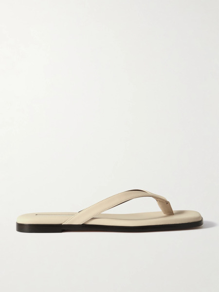 Emme Parsons Emme Parsons - Meta Leather Flip Flops - Ivory 