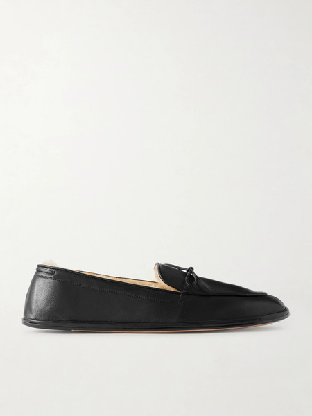  Emme Parsons Emme Parsons - Parker Shearling-lined Leather Loafers - Black 
