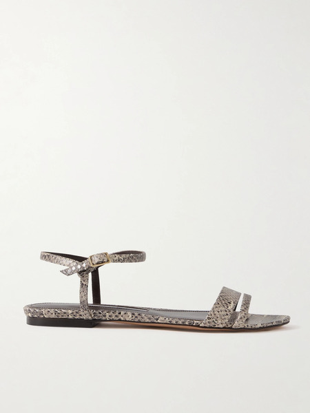  Emme Parsons Emme Parsons - Simple Snake-effect Leather Sandals - Snake Print 