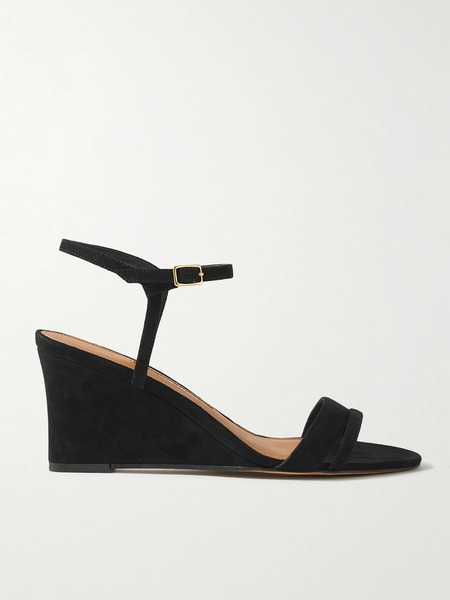  Emme Parsons Emme Parsons - Suede Wedge Sandals - Black 