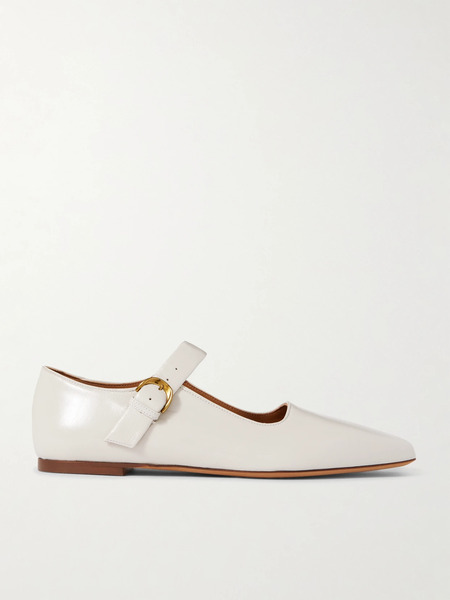  Emme Parsons Emme Parsons - Tramonto Glossed-leather Mary Jane Ballet Flats - Ivory 