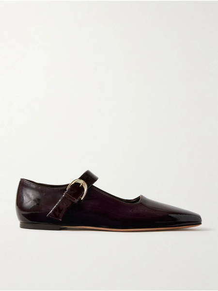  Emme Parsons Emme Parsons - Tramonto Patent-leather Mary Jane Ballet Flats - Burgundy 