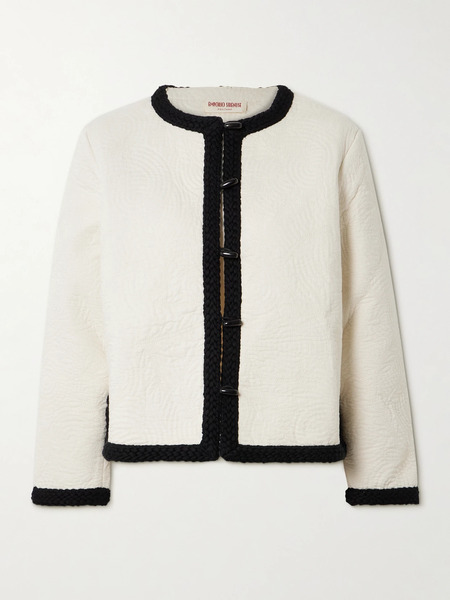  Emporio Sirenuse Emporio Sirenuse - Iole Braid-trimmed Quilted Cotton Jacket - White 