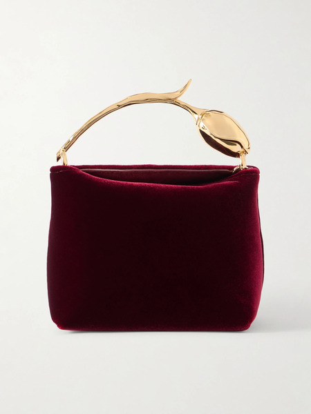  Erdem Erdem - Bloom Micro Velvet Clutch - Burgundy 