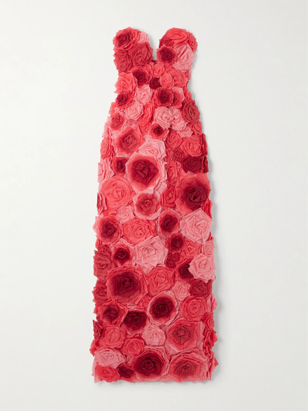  Erdem Erdem - Embellished Off-the-shoulder Silk-chiffon Gown - Pink 