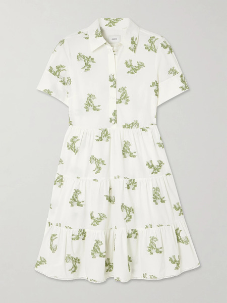  Erdem Erdem - Embroidered Gathered Fil Coupé Cotton Mini Dress - Ivory 