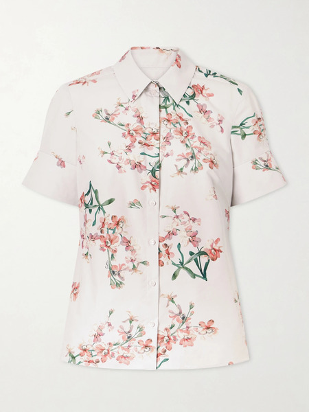  Erdem Erdem - Floral-print Cotton-poplin Shirt - White 
