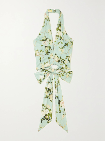  Erdem Erdem - Luna Cropped Cotton Halterneck Top - Mint 