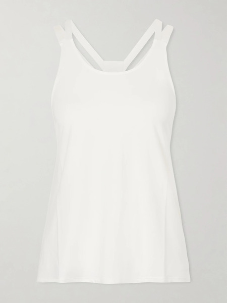  Eres Eres - Allyson Embroidered Stretch Jersey Tank Top - White 