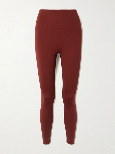  Eres Eres - Bille Embroidered Stretch-jersey Leggings - Burgundy 