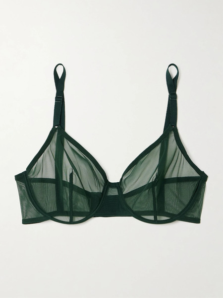  Eres Eres - Eden Tonique Stretch-tulle Underwired Bra - Green 
