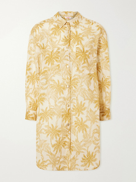  Eres Eres - Exotisme Printed Cotton-voile Shirt - Yellow 