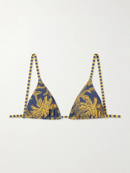  Eres Eres - Hamac Printed Triangle Bikini Top - Navy 