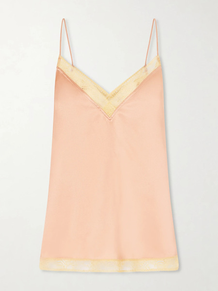  Eres Eres - Instant Lace-trimmed Silk-satin Camisole - Pink 