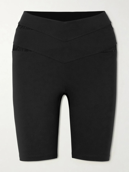  Eres Eres - Lonsbrough Tulle-paneled Stretch-jersey Shorts - Black 