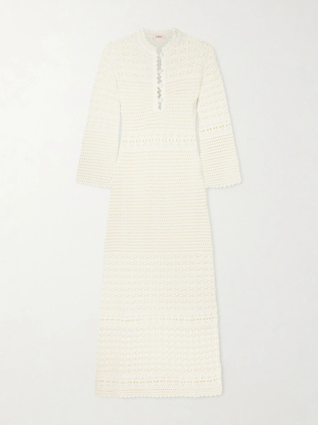  Eres Eres - Madone Open-knit Maxi Dress - Ecru 
