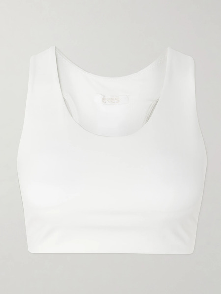 Eres Eres - Marie-josé Cutout Embroidered Stretch-jersey Sports Bra - White 