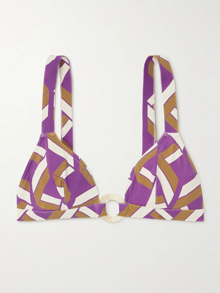  Eres Eres - Must Embellished Printed Triangle Bikini Top - Multi 
