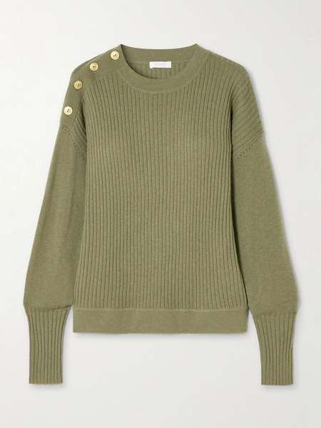  Eres Eres - Savoureux Wool And Cashmere-blend Sweater - Army Green 