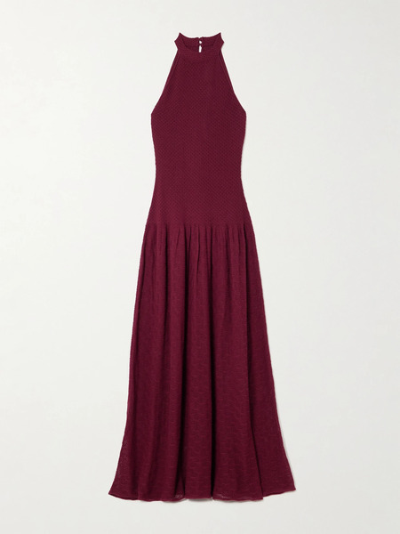  Escvdo Escvdo - Cayo Open-knit Cotton Maxi Dress - Red 
