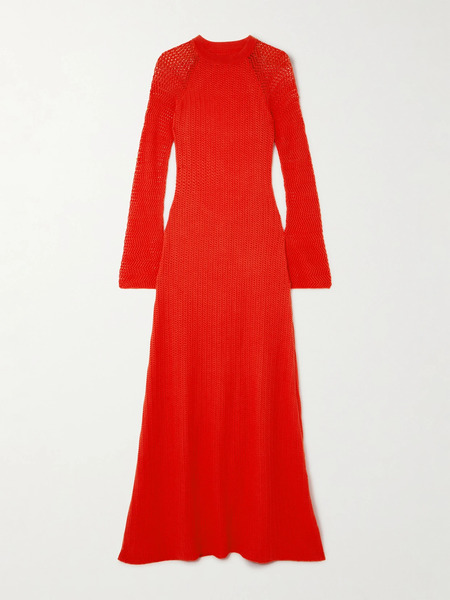  Escvdo Escvdo - Cumbre Open-back Cotton Maxi Dress - Red 