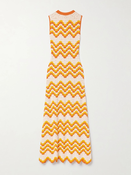  Escvdo Escvdo - Huayna Crocheted Organic Cotton Maxi Dress - Ecru 