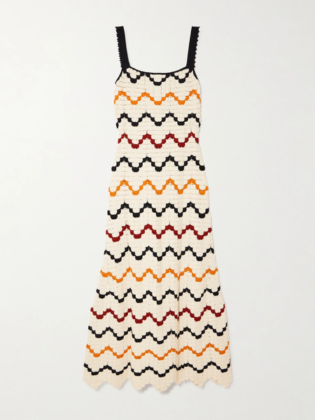  Escvdo Escvdo - Marea Crocheted Cotton Maxi Dress - Ivory 