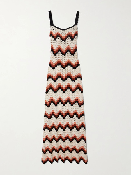  Escvdo Escvdo - Marea Crocheted Cotton Maxi Dress - Neutral 