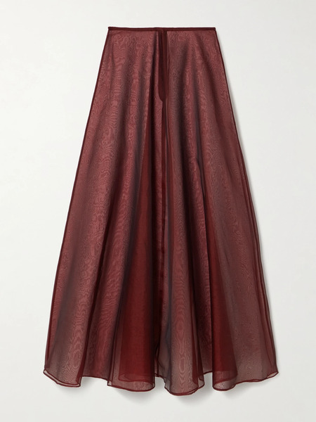  Esse Studios Esse Studios - Aire Silk-organza Maxi Skirt - Burgundy 