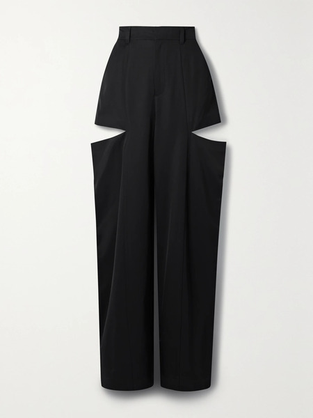  Et Ochs Et Ochs - Ari Cutout Twill Wide-leg Pants - Black 