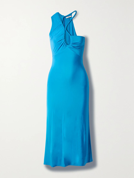  Et Ochs Et Ochs - Phebe One-shoulder Cutout Stretch-jersey Midi Dress - Blue 