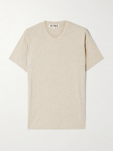  éterne éterne - Boyfriend Ribbed Jersey T-shirt - Beige 