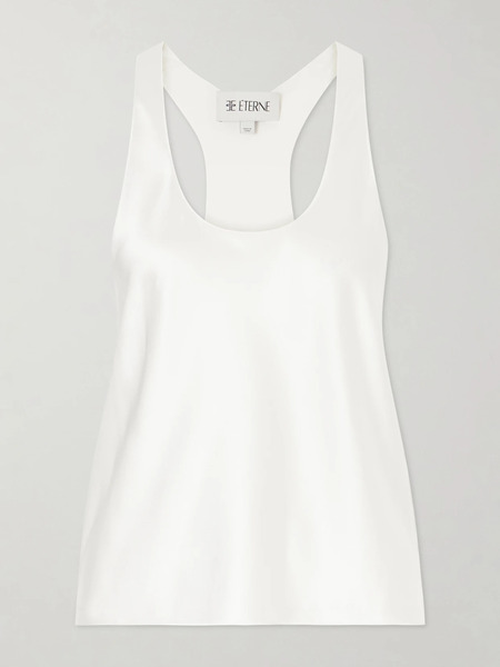  éterne éterne - Hedi Silk-blend Satin Tank - Ivory 