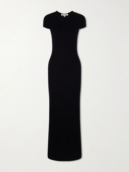  éterne éterne - Ribbed Jersey Maxi Dress - Black 