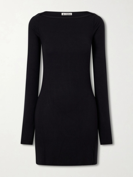  éterne éterne - Ribbed Jersey Mini Dress - Black 