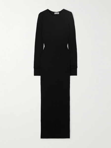  éterne éterne - Ribbed Stretch-jersey Maxi Dress - Black 