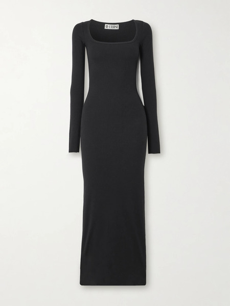  éterne éterne - Ribbed Stretch-jersey Maxi Dress - Black 