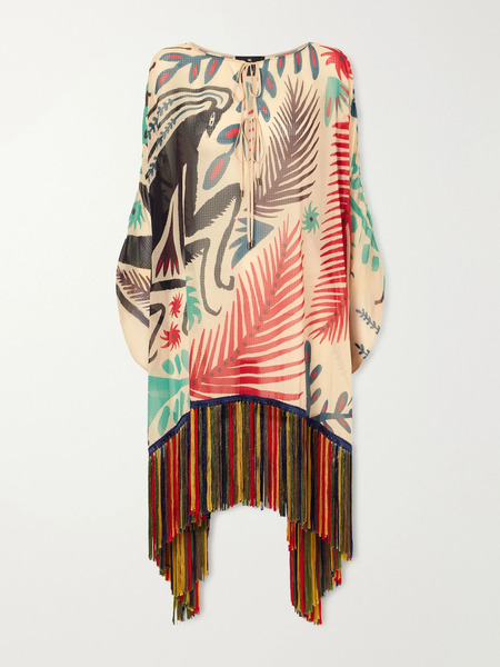  Etro Etro - Woven Fringe Mini Dress - Multi 