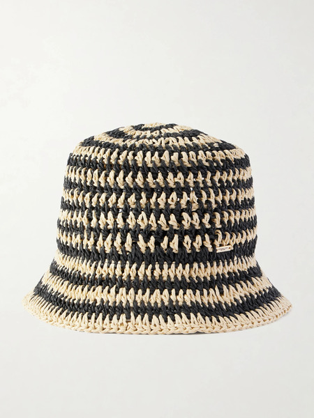  Eugenia Kim Eugenia Kim - Jonah Striped Straw Bucket Hat - Neutral 