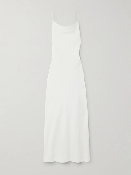  Faithfull Faithfull - Antibes Open-back Linen Midi Dress - White 