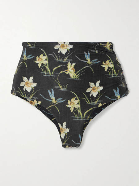  Faithfull Faithfull - Bianca Printed Recycled Bikini Briefs - Black 