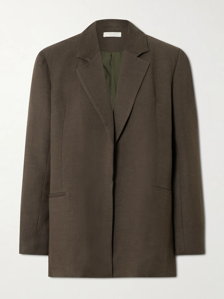  Faithfull Faithfull - Felix Oversized Woven Blazer - Dark Green 