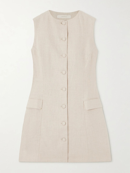  Faithfull Faithfull - Jane Linen Mini Dress - Ecru 
